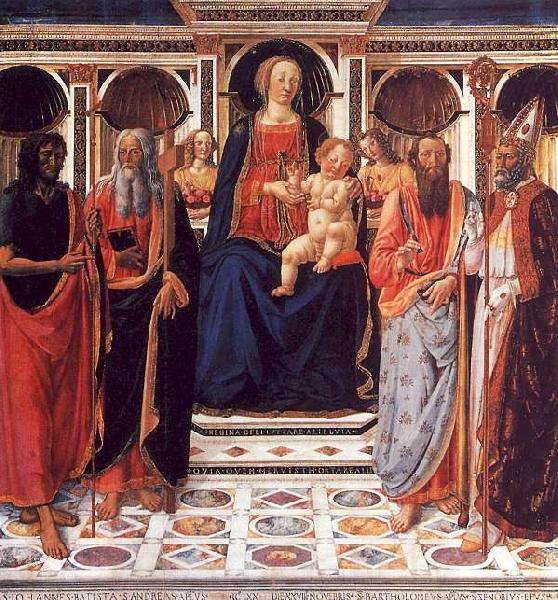 Cosimo Rosselli The Virgin and Child Enthroned with Saints